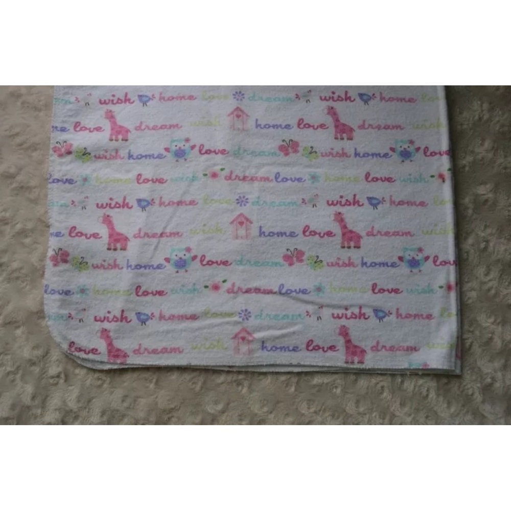 Garanimals Pink Giraffe Baby Blanket Receiving Owl Butterfly Bird Purple Blue